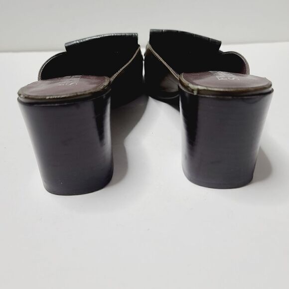 Franco Sarto Brown Croc Leather Slide On Mule Size 8 - Picture 5 of 16